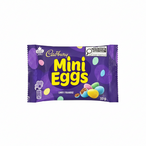 Cadbury Mini Eggs packaging on a white background