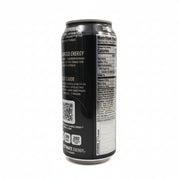 Energy drink can with nutritional information on a white background