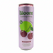 Bloom sparkling energy drink can with cherry lime flavor on a white background