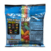 Mike and Ike Mega Mix candy package with colorful gummy candies inside.