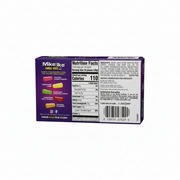 Mike and Ike candy package with nutrition facts label on a white background