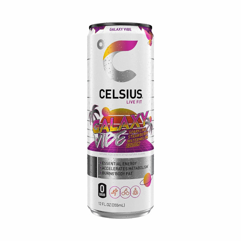 Celsius Sugar Free Sparkling Galaxy Vibe Energy Drink 355ML - U.S Edition - 24HR Snacks-snacks 24 hours near me in canada from around the world- unique snacks and falvours